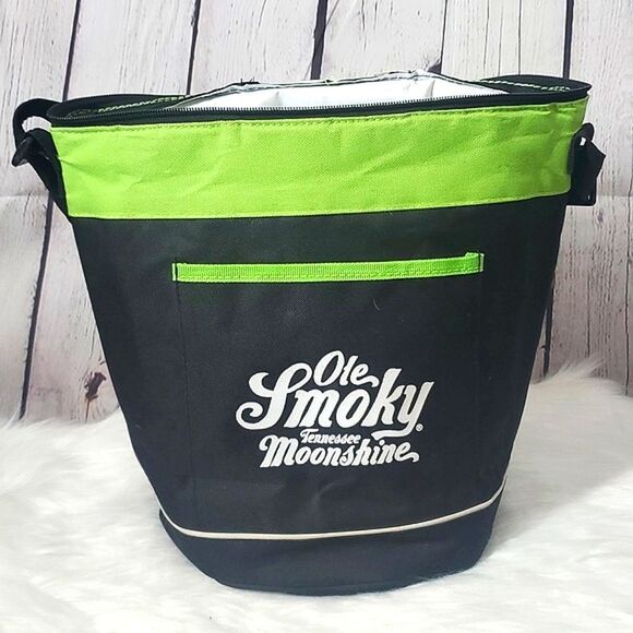 Gatlinburg Tennessee Neon Green Ole Smoky Mountain Moonshine Insulated Lunch Box - Picture 2 of 10